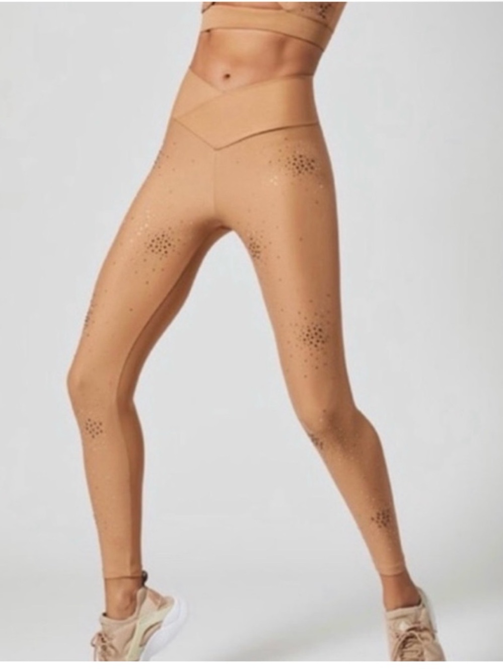 Beach Riot Cara Nude Rhinestone high rise XS leggings